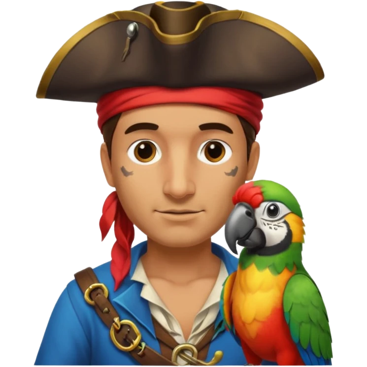 pirate and parrot emoji