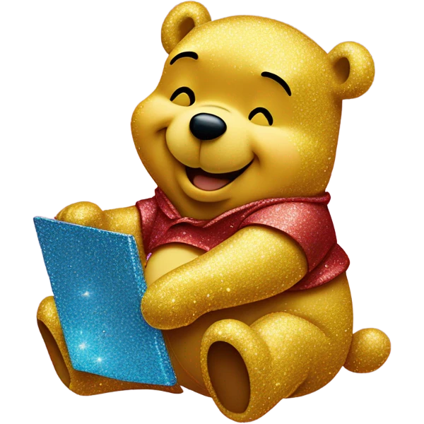 Winnie the Pooh with glitter  emoji