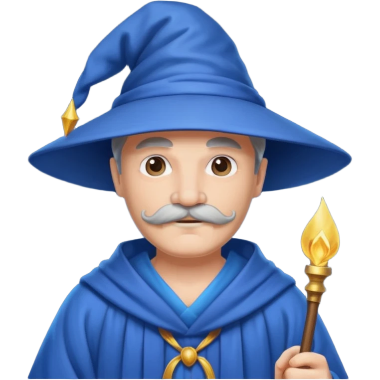 wizard with mustache emoji