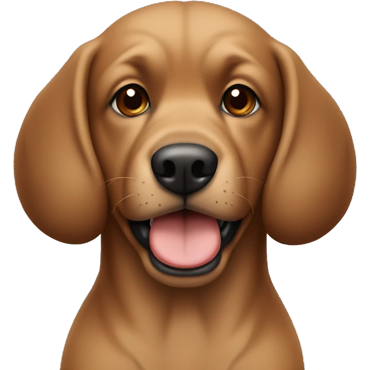 Black mouth cut dog breed with brown fur color emoji