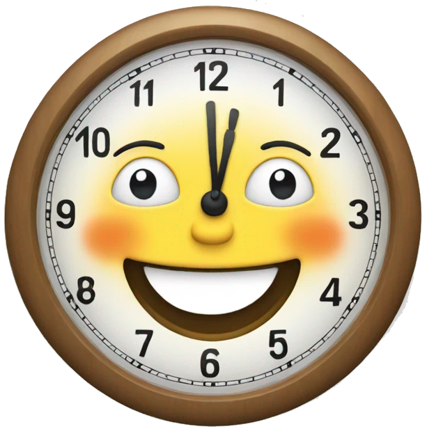 happy clock emoji