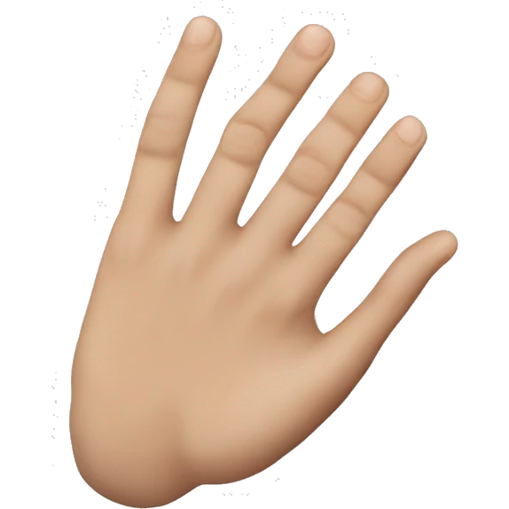 Hand emoji but the ring finger and the thumg crossed emoji