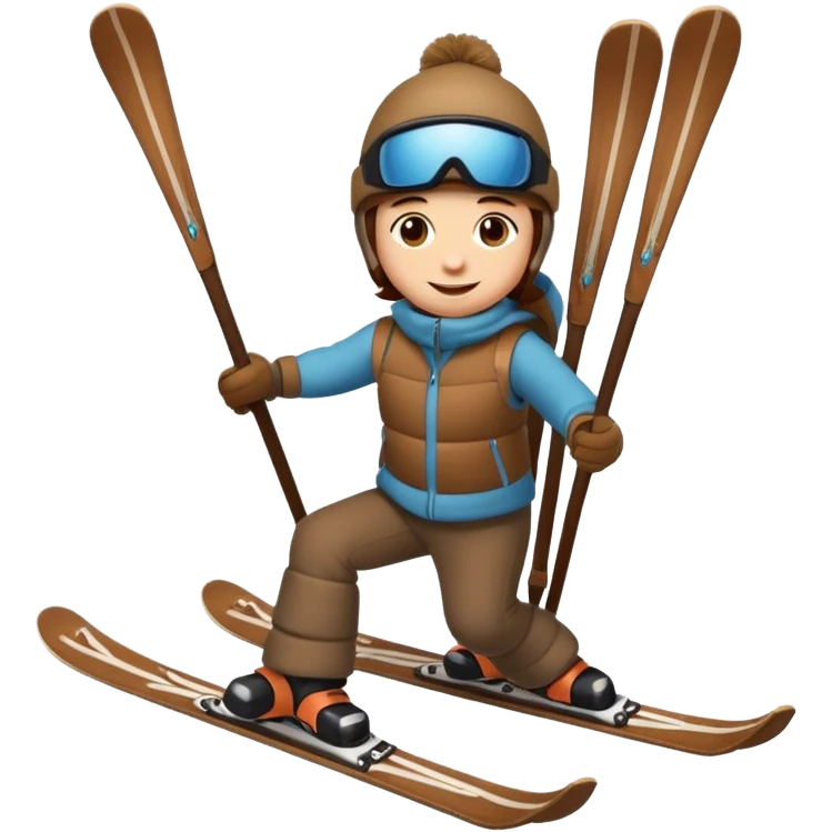 Un écureuil sur des skis emoji