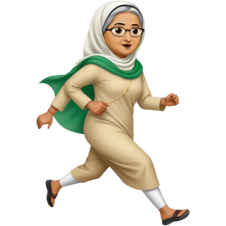 sheikh hasina running emoji