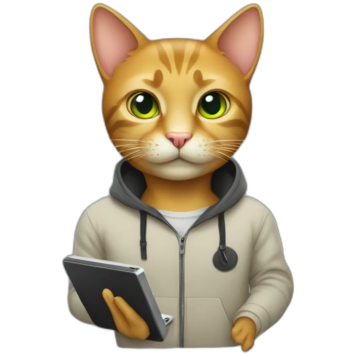 Cat hacker emoji