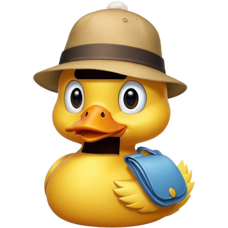 duck wearing a hat emoji