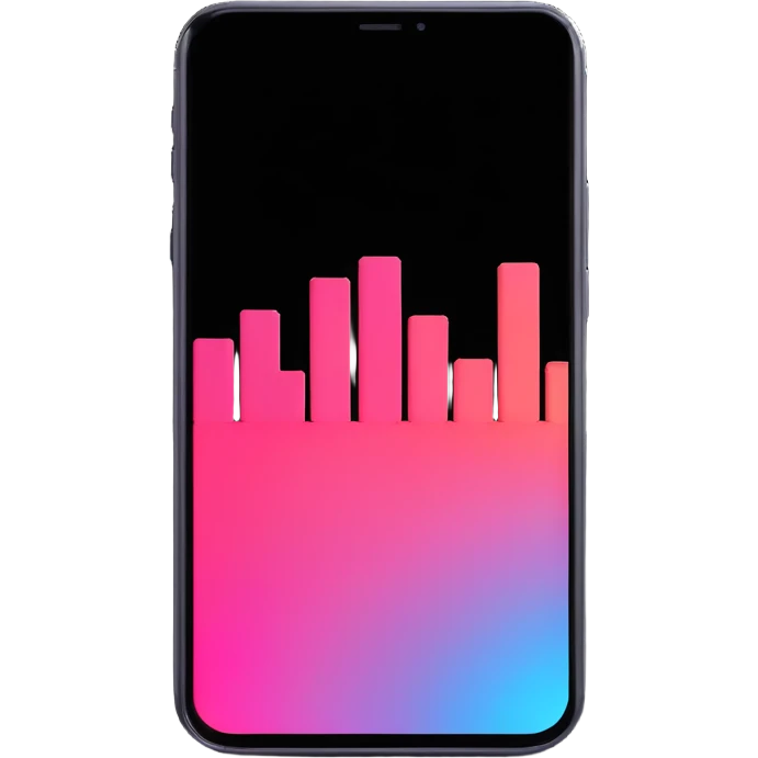 a smartphone with a tiktok video emoji