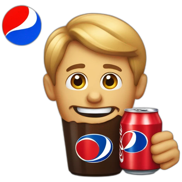 Pepsi qui boit du Coca-Cola emoji