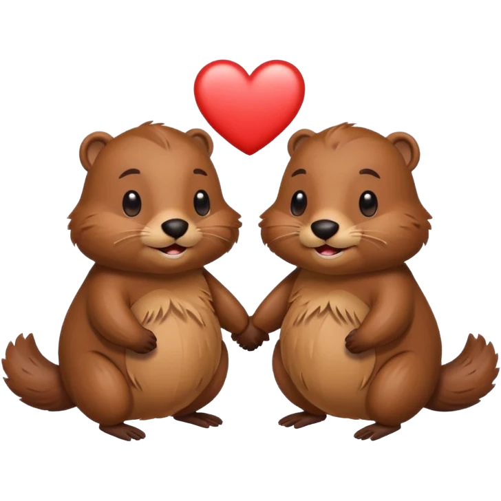 beavers in love emoji