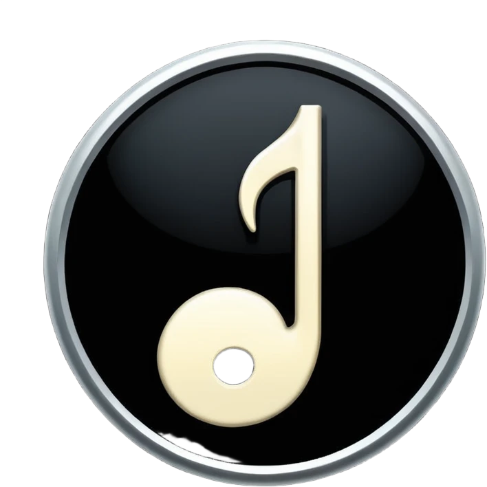 Make a music emoji ♪ in dark circle  emoji