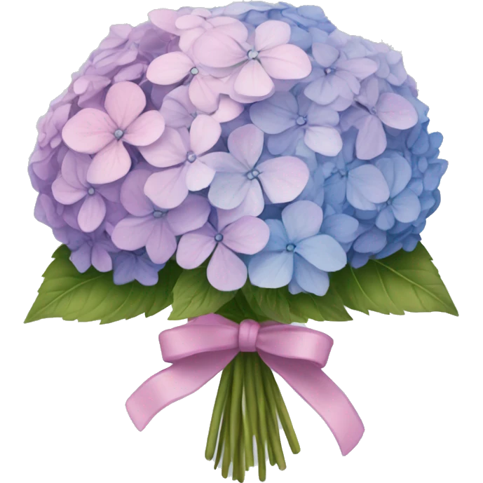hydrangea bouquet with ribbon emoji