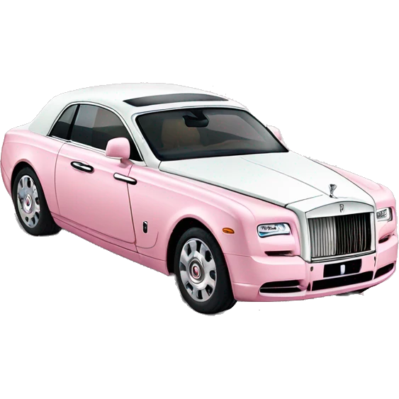 Pastel pink Rolls Royce  emoji