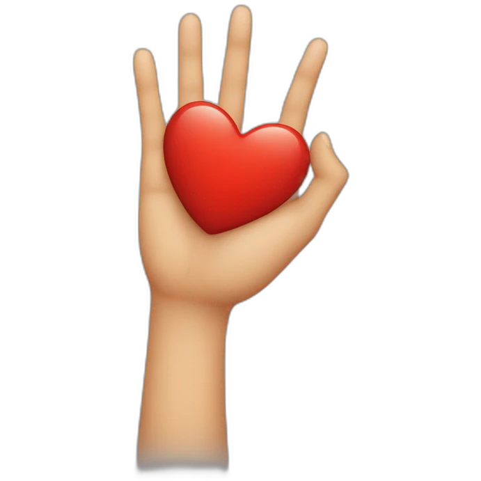 Coeur avec les mains emoji