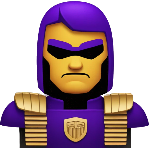 sad Tyrian purple judge dredd emoji
