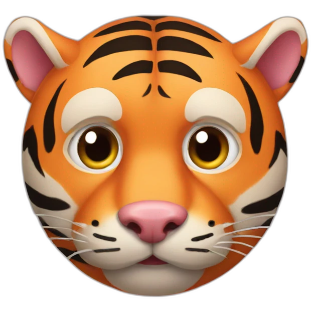 Tiger with pig face emoji