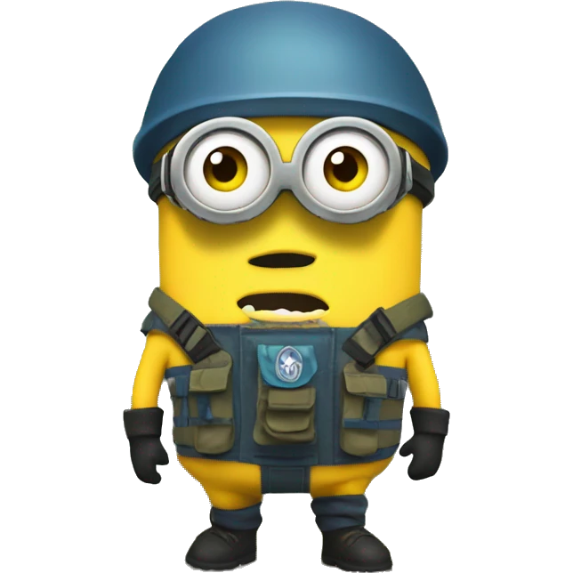 A Minion in survival gear in the forest   emoji