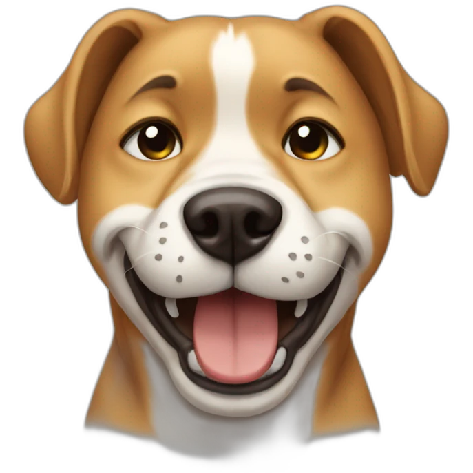 A dog crying emoji