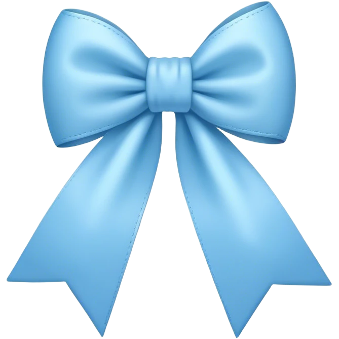 Baby blue bow emoji