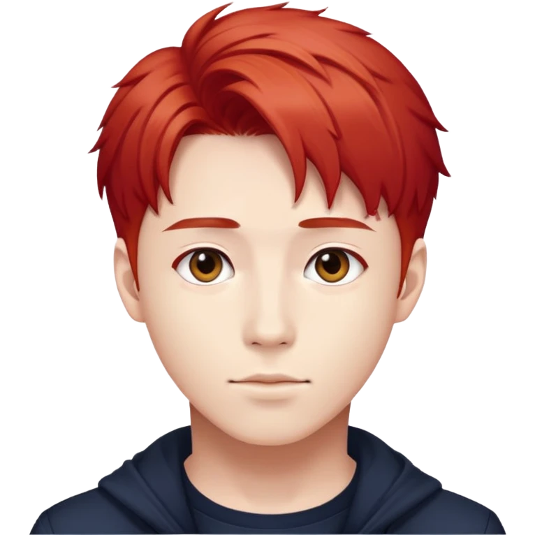 Kpop idol with red hair male emoji