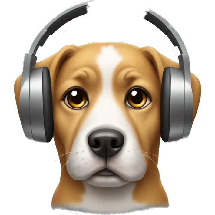 dog wearing headphones emoji