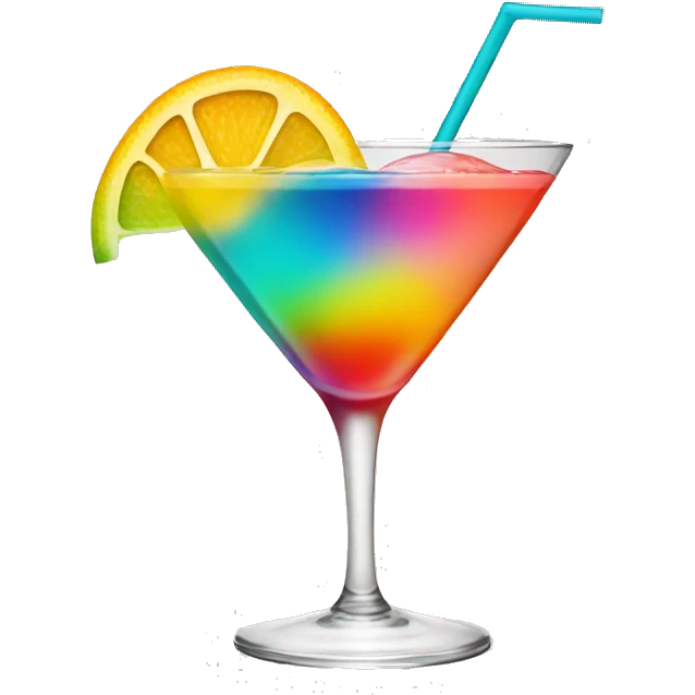 Multicolour cocktail drink emoji