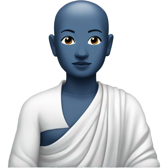 white buddhist indigo emoji