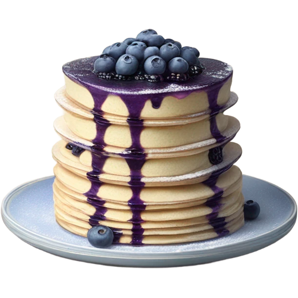 Blueberry Crepe cake emoji
