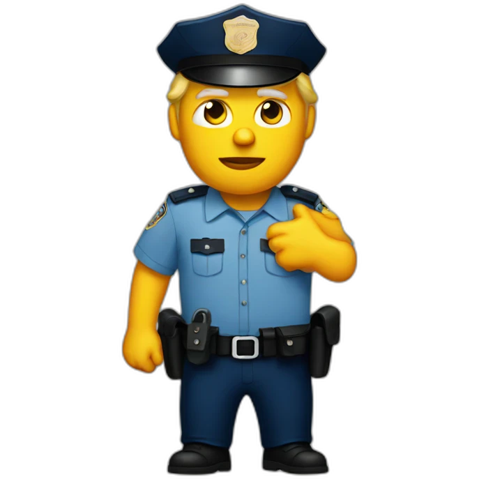 Police arresting trump emoji