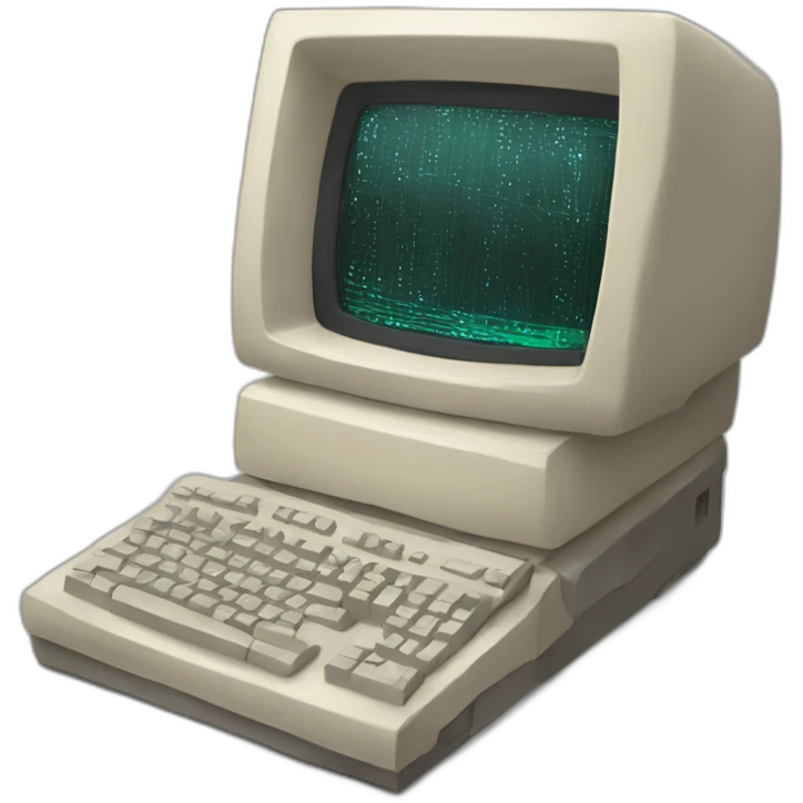 Glitch ancient computer emoji