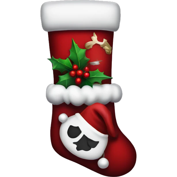 Gothic Christmas stocking emoji