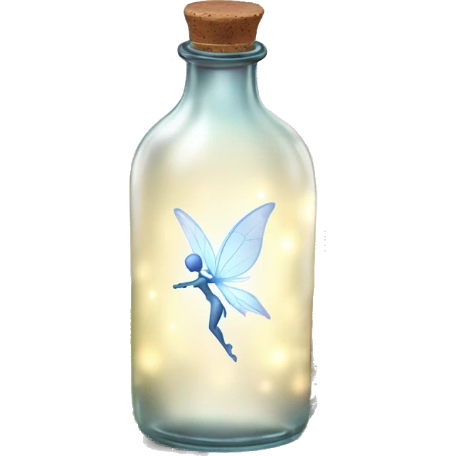 White magic fairy light sparkling old Antique bottle with poison and with herbal and flowers emoji