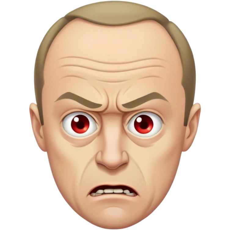 angry Friedrich Merz half body photorealistic picture 8k emoji