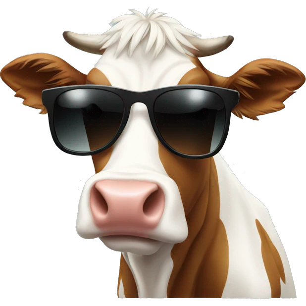 cow with sunglasses emoji