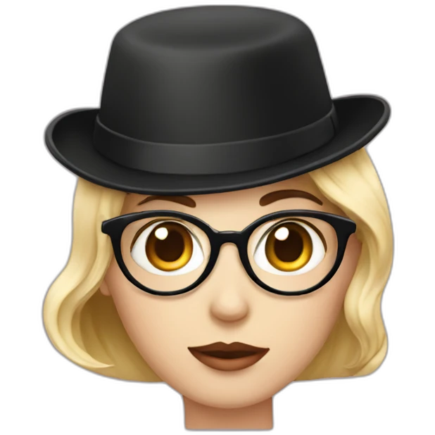 Sis with monocle and hat emoji
