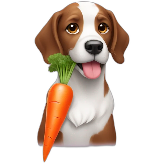dog with carrot emoji