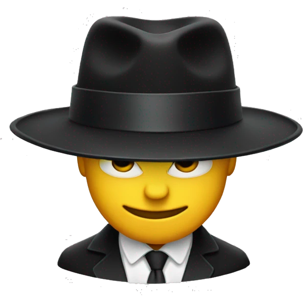 Just a Borsalino black hat emoji