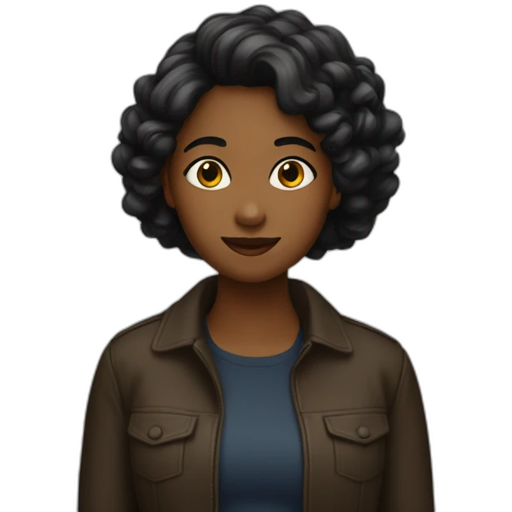 Une fille noire emoji