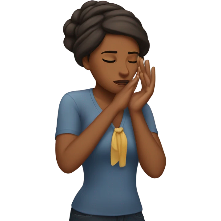 brown girl doing facepalm emoji