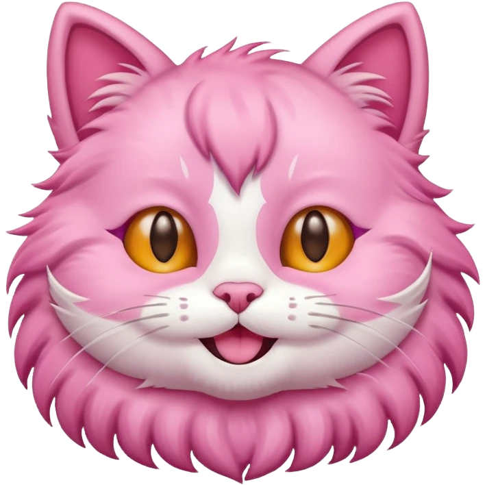 a cute pink cat icon emoji