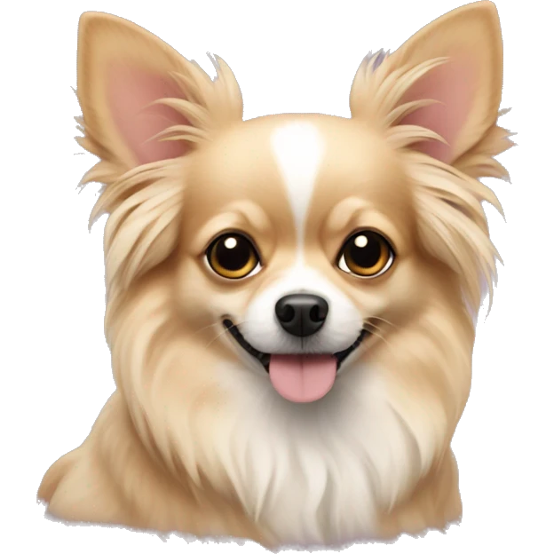 Fluffy chihuahua mix dog emoji