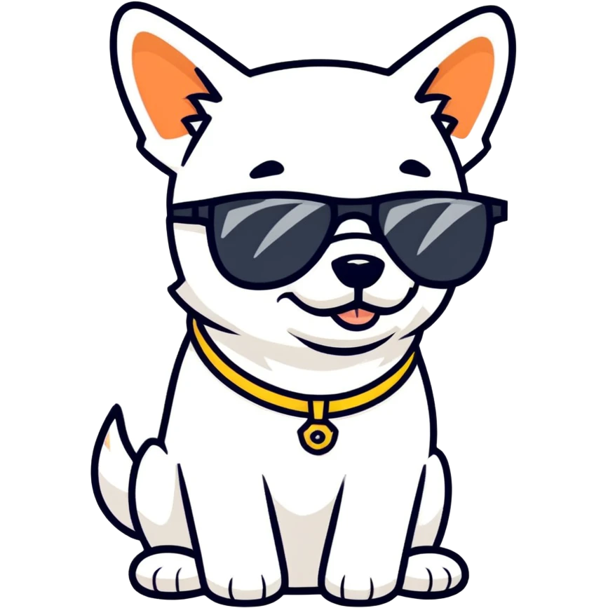 Dog with sunglasses  emoji