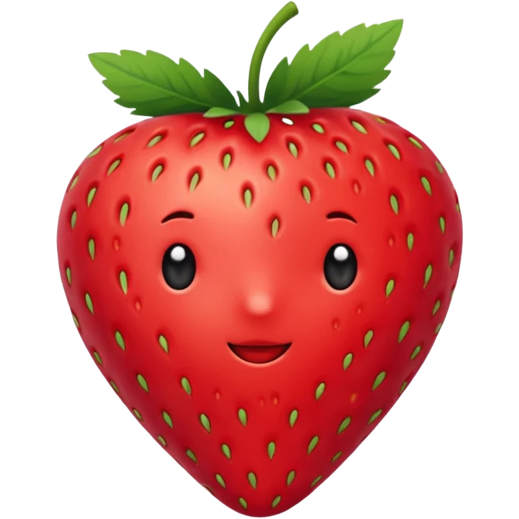 Une fraise avec des cœur  emoji