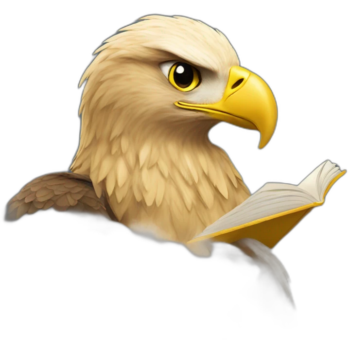 golden eagle reading emoji