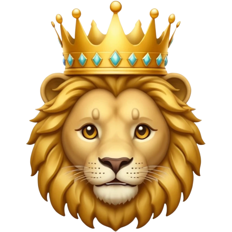 emoji de león con una coronita emoji