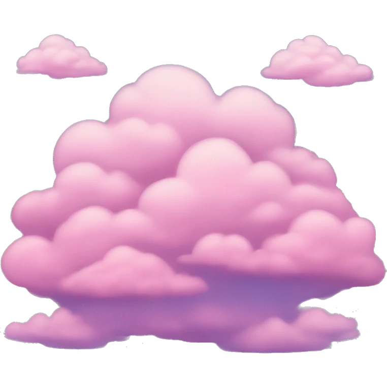 Pink sky with blue clouds emoji
