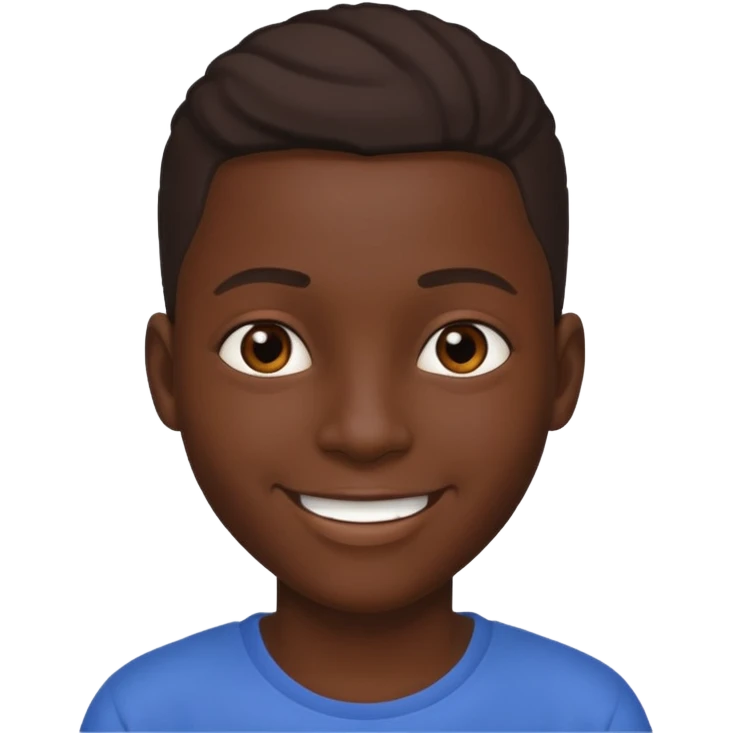 an african teen with mid taper emoji