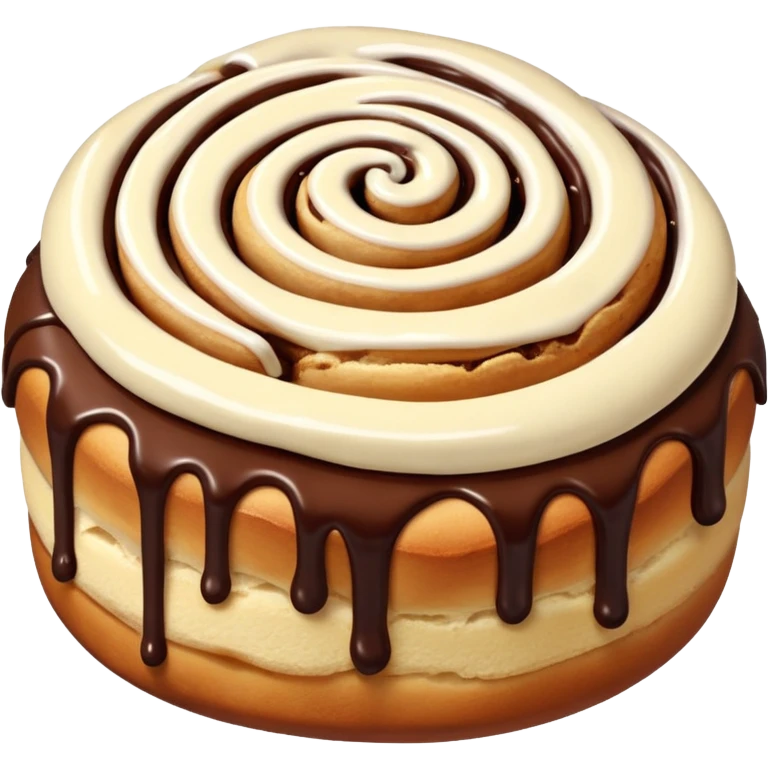 cinnamon roll chocolate emoji
