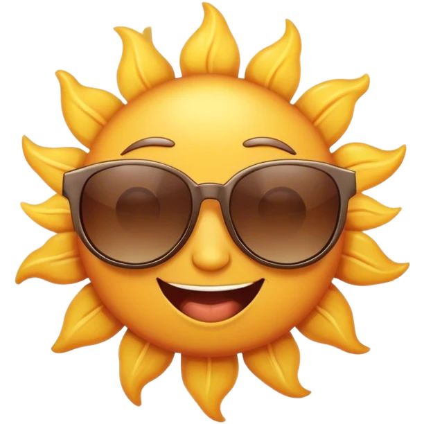 super happy sun wearing sunglasses  emoji