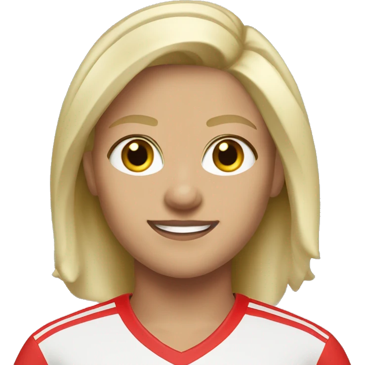 Blonde female footballer who plays for Manchester United FC emoji