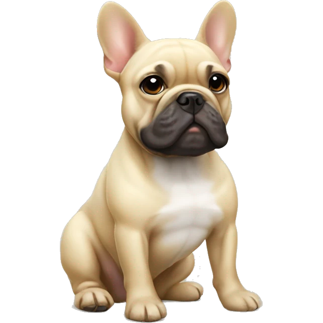 Blonde french bulldog emoji